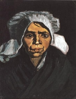Van Gogh - Head of a Peasant Woman with White Cap - 1884