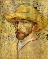Van Gogh - Self-Portrait in Straw Hat (3) - 1887