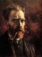 Van Gogh - Self-Portrait with Pipe - 1886